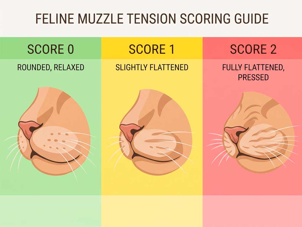 grimace scale muzzle tension scoring guide
