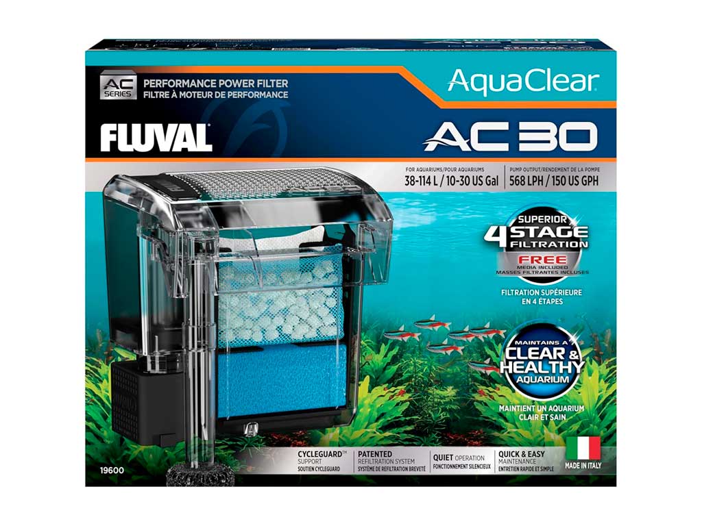 AquaClear 30 Power Filter, Fish Tank Filter for 10- to 30-Gallon Aquariums