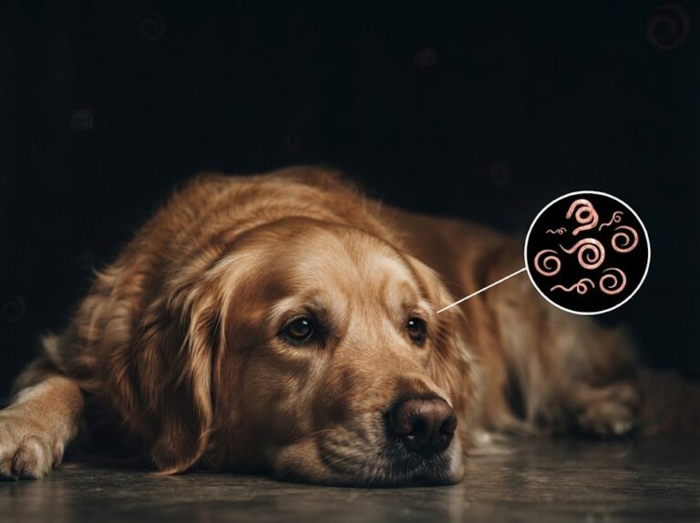 Roundworms in dog