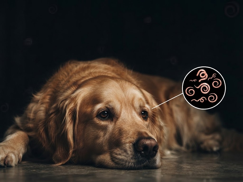 Roundworms in dog